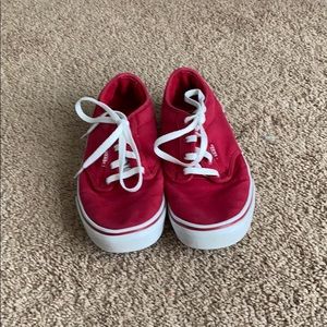 Red vans.